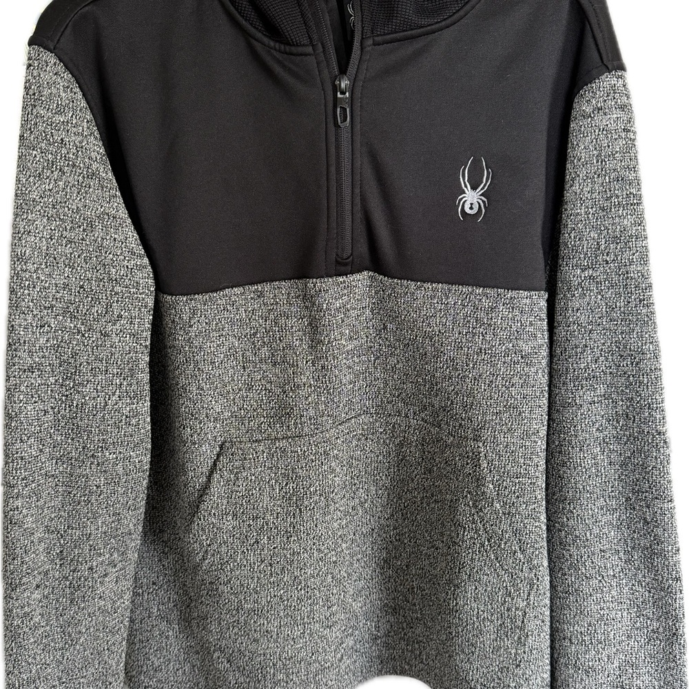 Spyder Black and Gray Zip Up Sweater with Sporty Design